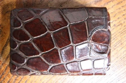 1920'S Leather Crocodile Skin Cigar/iphone Case