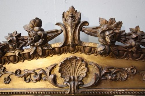 fig 1. Stunning William IV Gilt Antique Overmantle Mirror