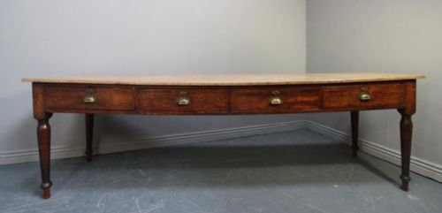 fig 1. Massive 19th Century Antique Sycamore Baking Table