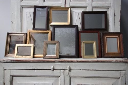 Collection of Antique Mirrors in Gilt & Woods.