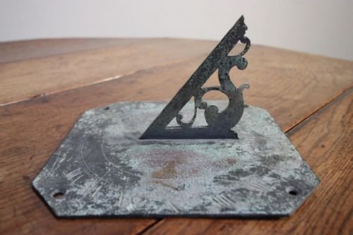 18th Century Bronze Antique Sun Dial Top.