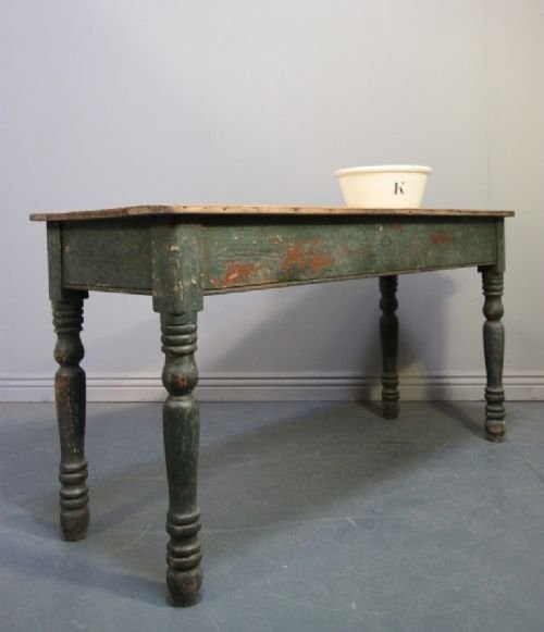 Regency Antique Painted Pine Serving Table.