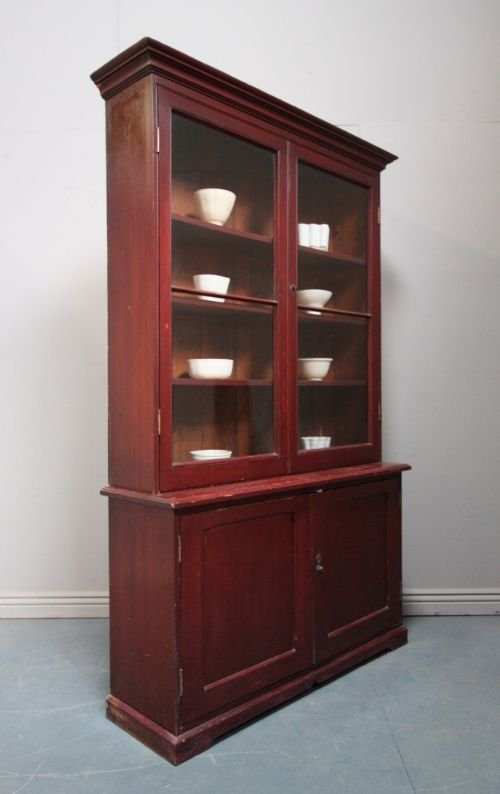 fig 1. Mid 19th Century Antique Bookcase/Cupboard