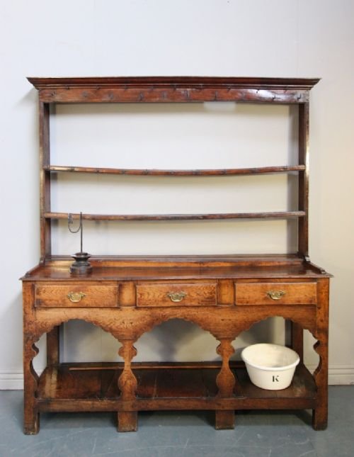 Antique 18th Century Period Oak Silhouette Dresser