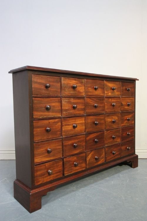 fig 1. Georgian Antique Mahogany Apothecary Chest
