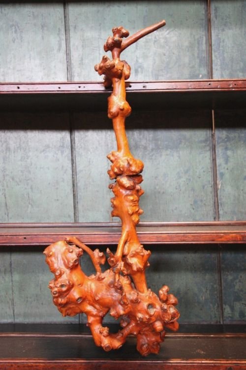 Huge Victorian Antique Briar Wood Treen Pipe