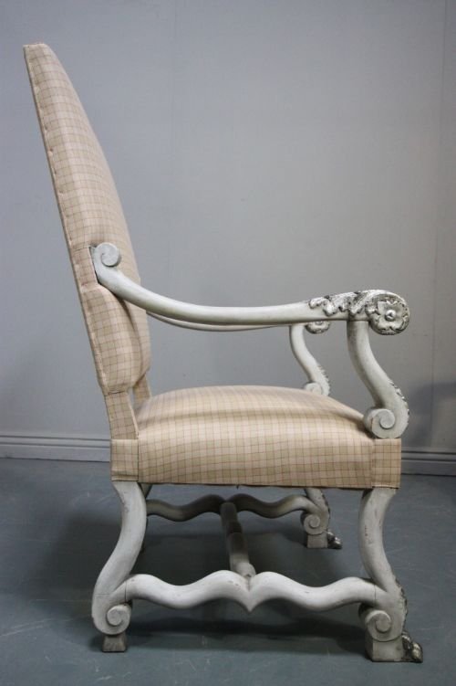 fig 2. Grand Pair of French Antique Siver Gilt Armchairs.