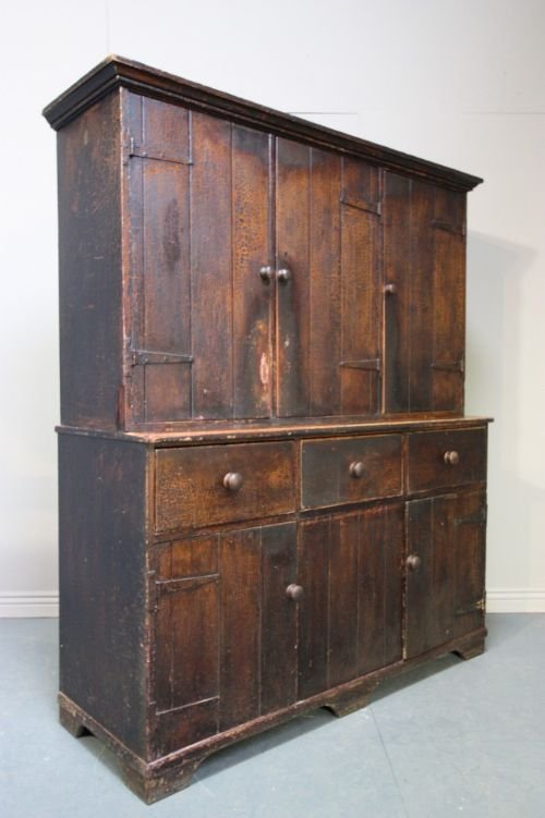 fig 1. Cumbrian Antique Pine Housekeepers Cupboard.