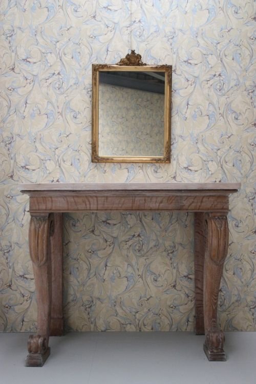 William IV English Oak Antique Console Table.