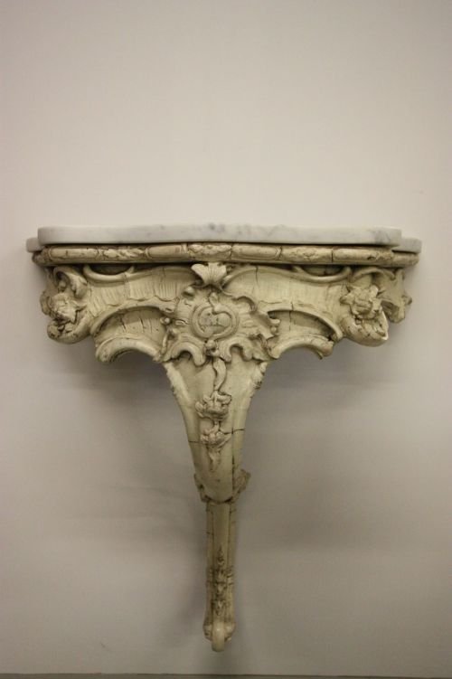 Pair of English Antique Gesso Console Tables.