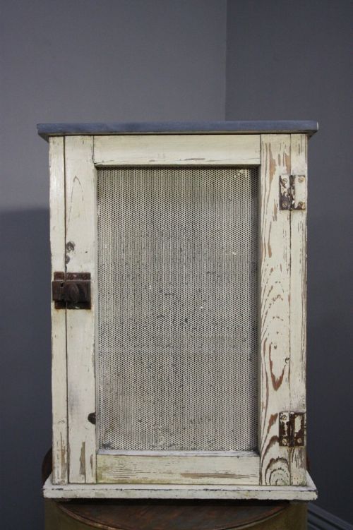Welsh Antique Slate & Pine Food Hutch/cupboard.