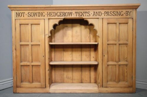 Unusual Antique 19th Century Pine Bookcase
