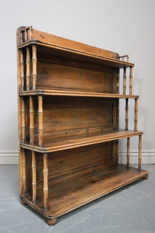 Regency Antique Simulated Bamboo Bookcase