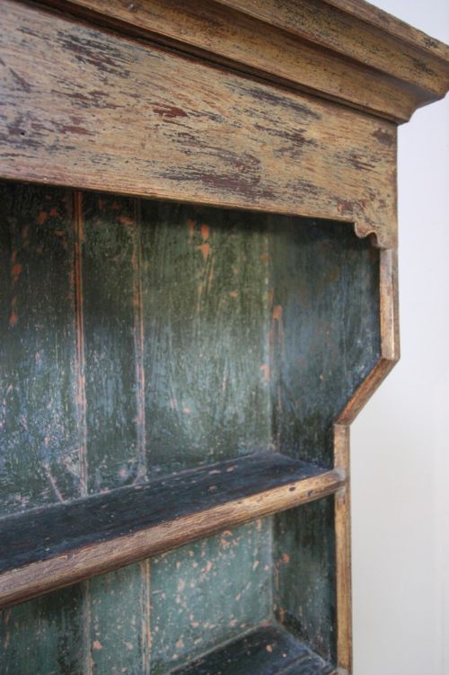 fig 2. 18th Century Antique Painted Pine Welsh Dresser.