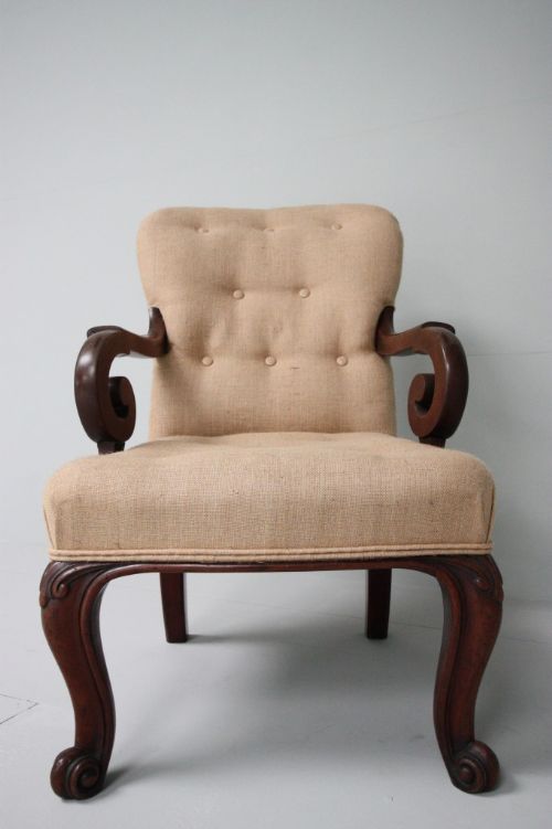 fig 1. Regency Antique Mahogany Armchair.