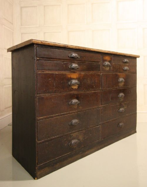 Antique 19th Century Chemists Flight of Drawers.