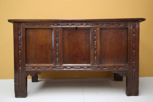 17th Century Antique Oak Coffer.