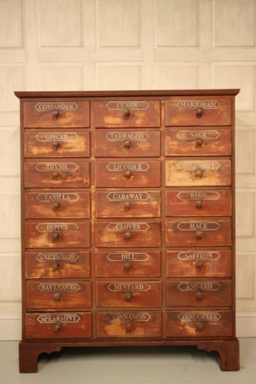 Fabulous Antique Multi Drawer Seed Chest.