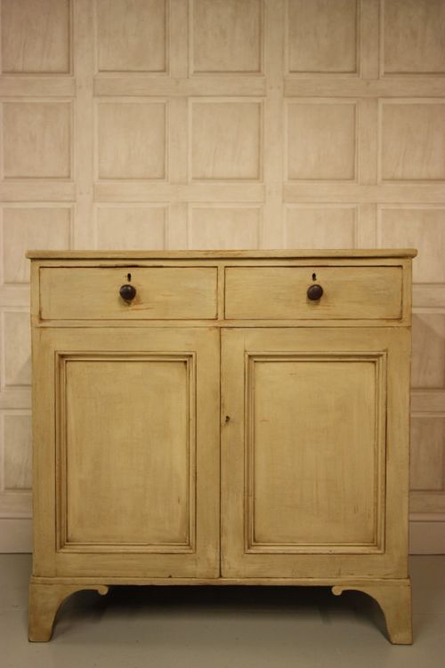 Regency Antique Painted Pine Cupboard.