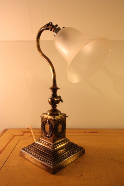 Edwardian Antique Desk Lamp.