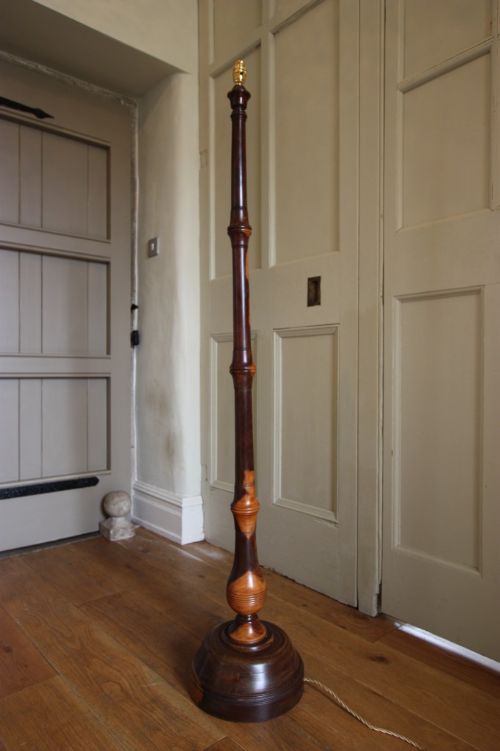 19th Century Lignum Vitae Antique Standard Lamp.