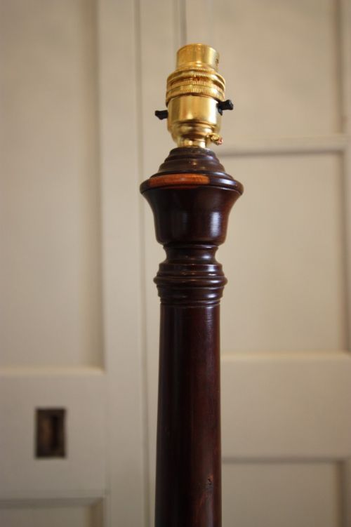 fig 1. 19th Century Lignum Vitae Antique Standard Lamp.