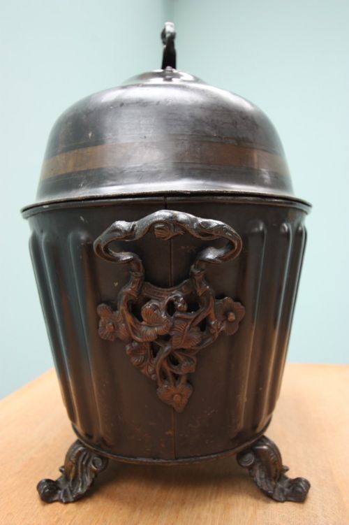 fig 1. Georgian Antique Toleware Coal Purdonium.