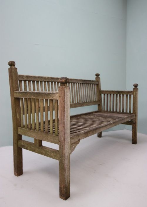Lutyens Inspired Antique Teak Garden Seat.