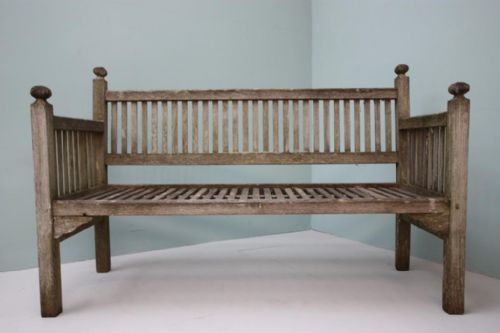 fig 1. Lutyens Inspired Antique Teak Garden Seat.
