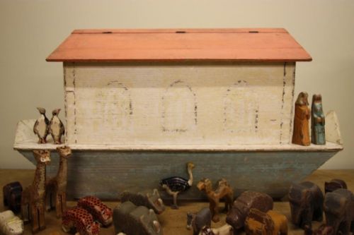 fig 1. Large Edwardian Antique Childs Noah's Ark