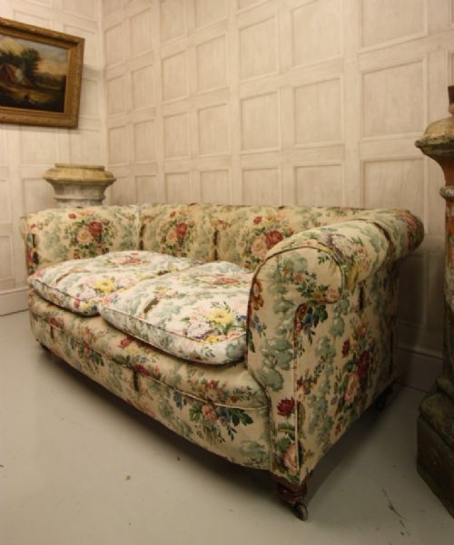fig 1. Good Quality English Antique Chesterfield Sofa.