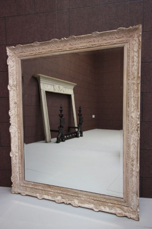 Beautiful Antique Carved Pine Mirror