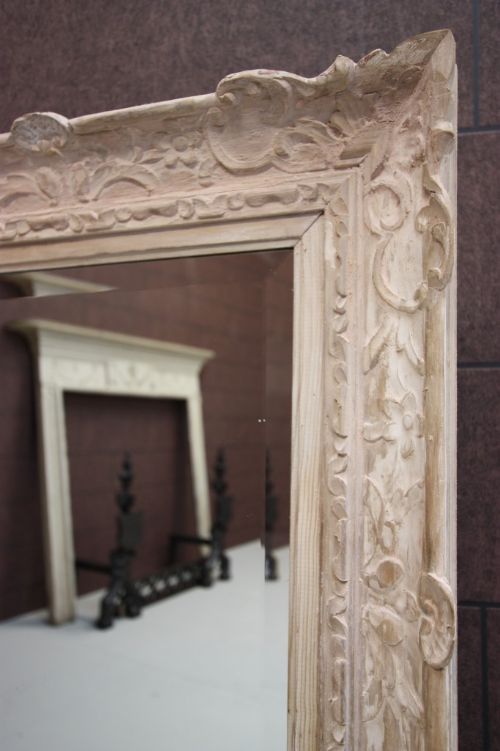 fig 1. Beautiful Antique Carved Pine Mirror