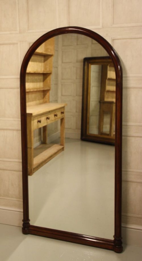 Tall William IV Antique Mahogany Mirror