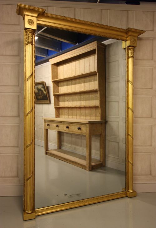 Huge William IV Antique Gilt Pier Mirror