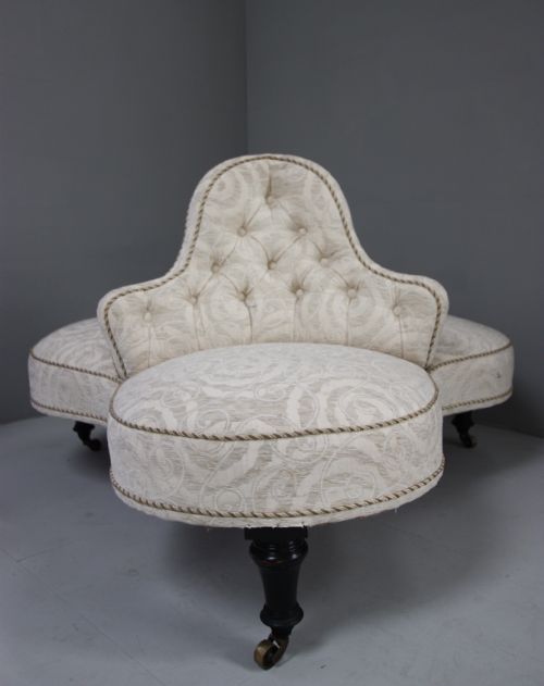 19th Century Antique Conversation Seat.