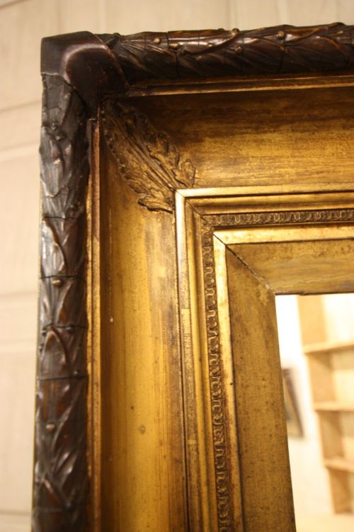 fig 2. Massive Decorative English Antique Gilt Mirror.