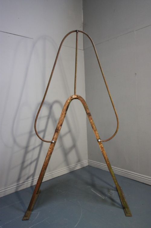 fig 1. English Country Estate Antique Iron Wall Ladder