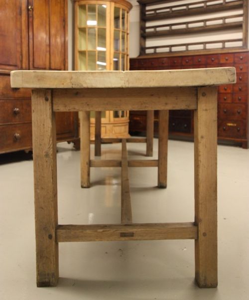 fig 2. Sycamore Topped Antique Dining Table.