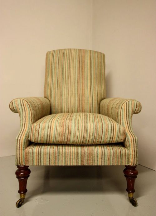 Antique Mahogany & Upholstered Armchair