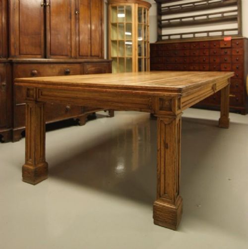 fig 1. Impressive Antique Oak Dining Table, seats 12.