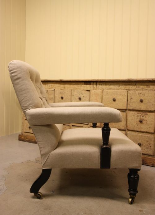 fig 2. Antique Upholstered Armchair by Gillows, Lancaster