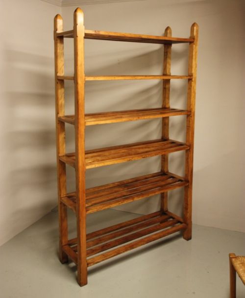 Huge Antique Birchwood Linen Shelves. (2)