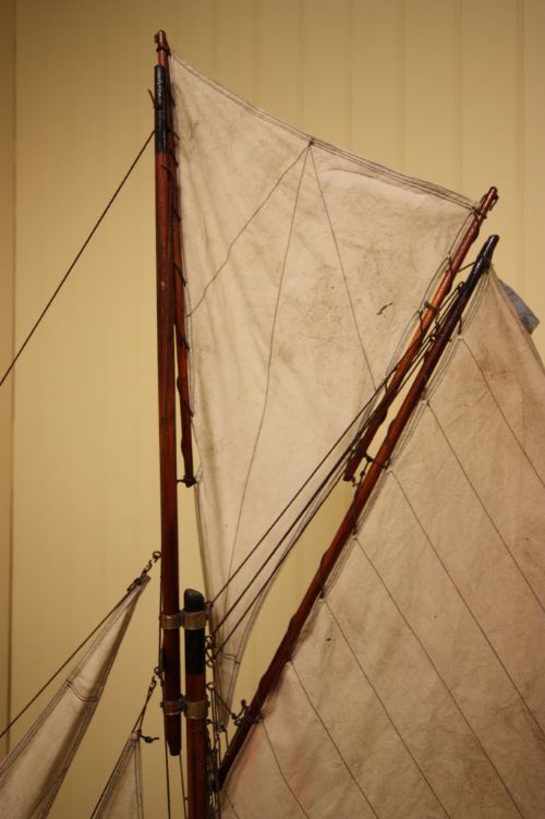 fig 1. Large English Antique Racing Pond Yacht.