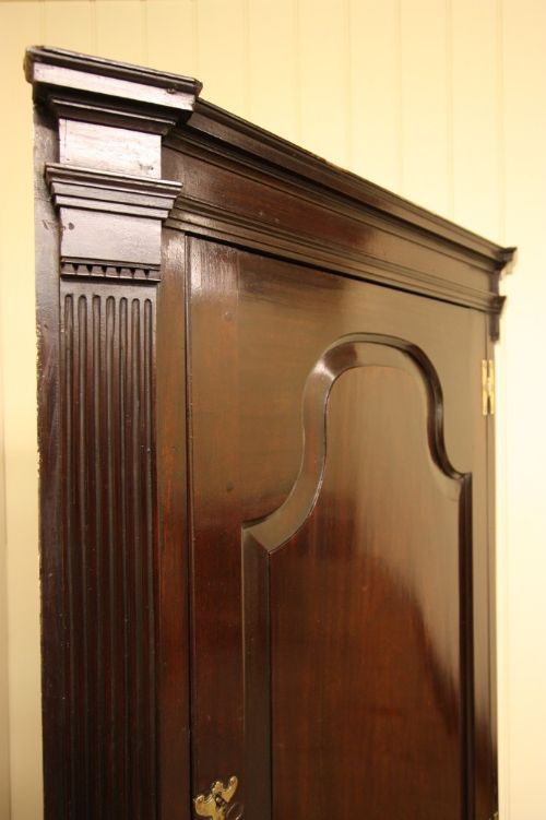 fig 1. Georgian Antique Walnut Corner Cupboard.
