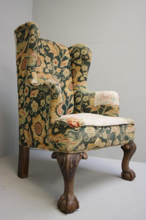 Wonderful English Antique Wing Chair.