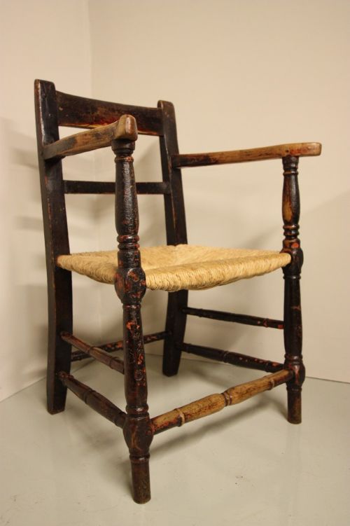 Large Georgian Antique Country Armchair.