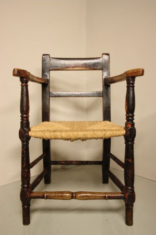 fig 1. Large Georgian Antique Country Armchair.