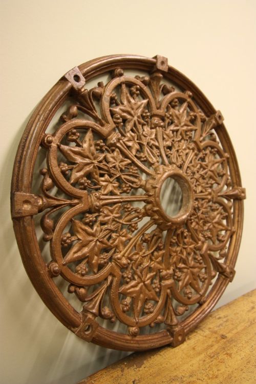 English Antique Cast Iron Ceiling Rose.