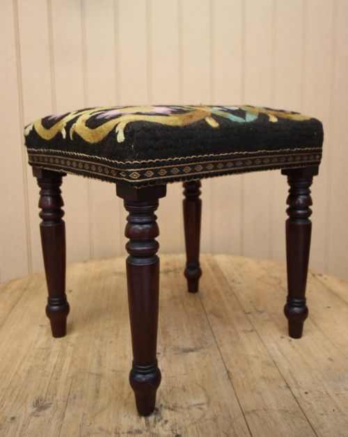 fig 1. Georgian Antique Mahogany Stool